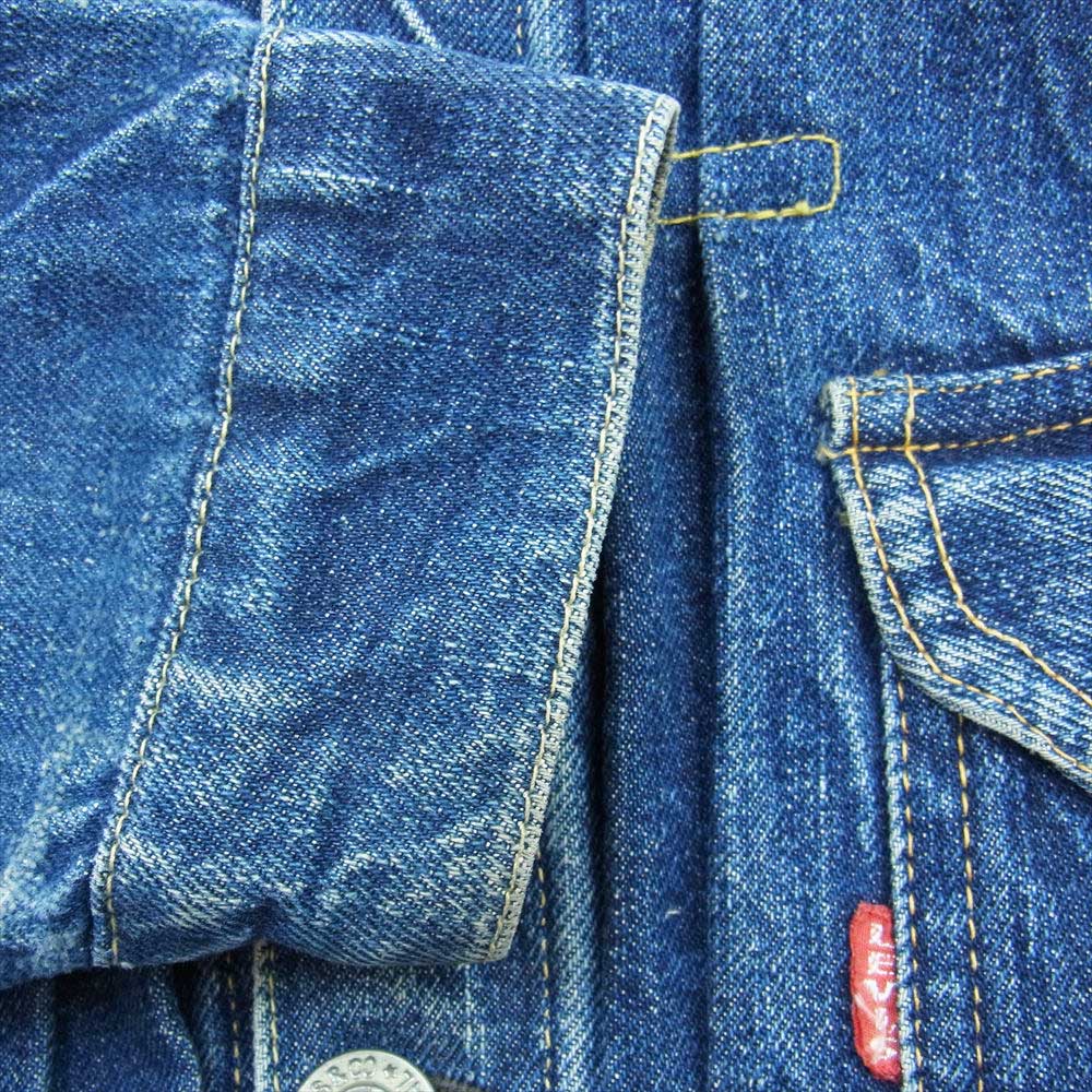Levi's リーバイス ヴィンテージ オリジナル 506xx 1st 刻印ツメ シンチバックリペア 片面 均等V デニム ジャケット インディゴブルー系【中古】