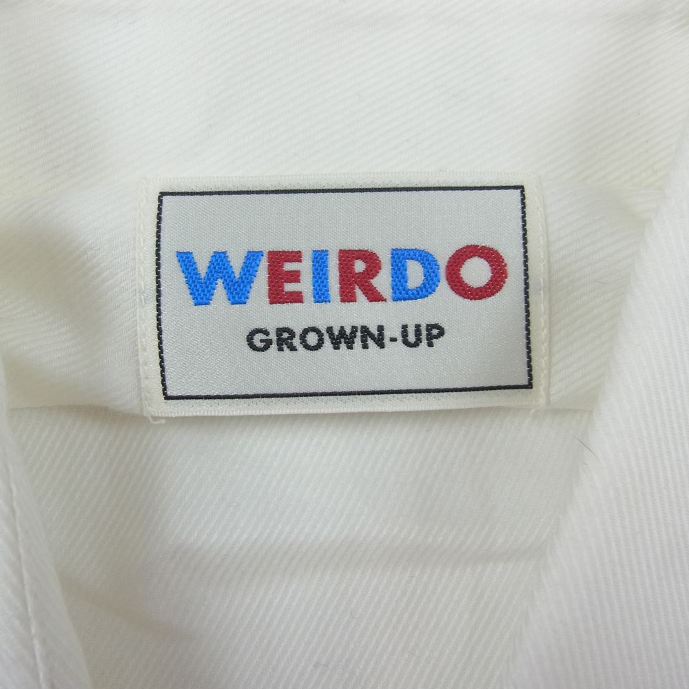 WEIRDO ウィアード WRD-18-AW-22 THE CIRCUS 胸ポケット 刺繍 虎 トラ 長袖 シャツ ホワイト系 L【中古】