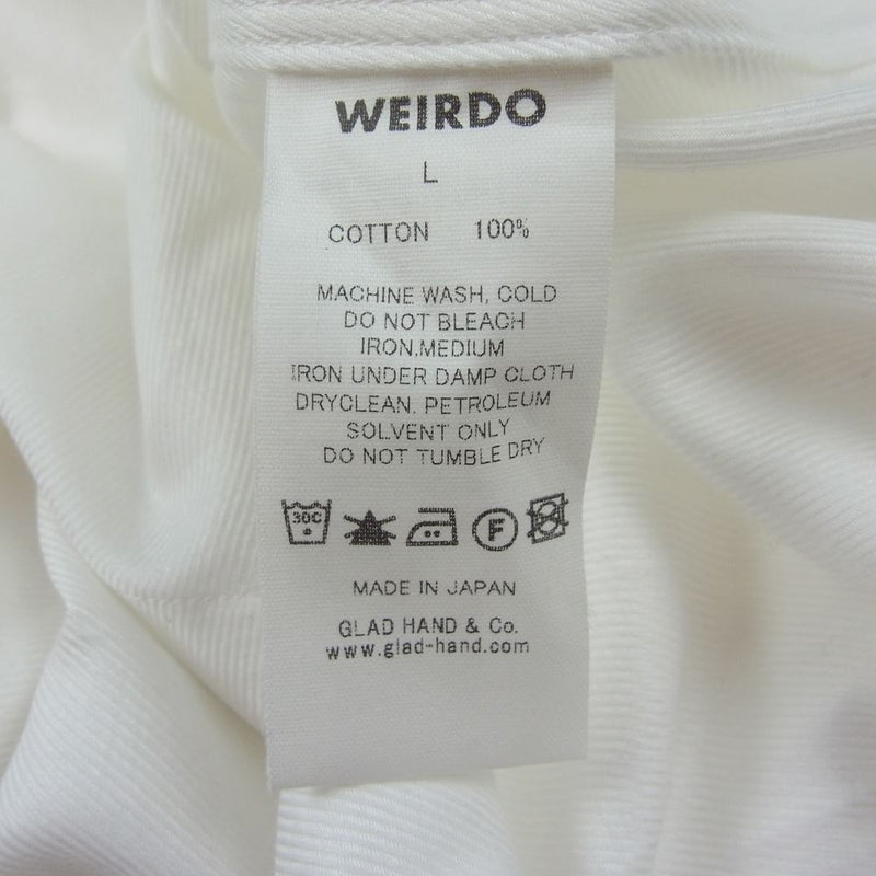 WEIRDO ウィアード WRD-18-AW-22 THE CIRCUS 胸ポケット 刺繍 虎 トラ 長袖 シャツ ホワイト系 L【中古】