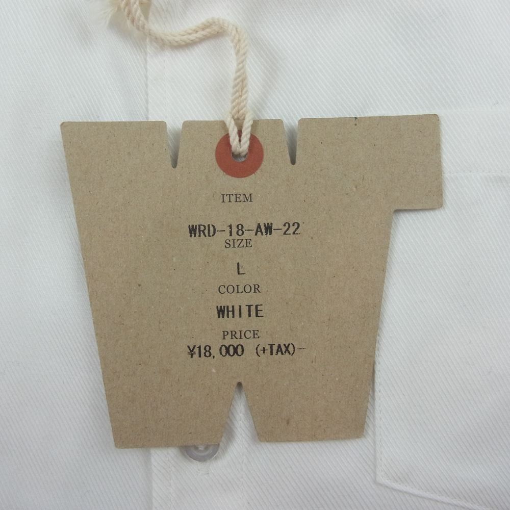 WEIRDO ウィアード WRD-18-AW-22 THE CIRCUS 胸ポケット 刺繍 虎 トラ 長袖 シャツ ホワイト系 L【中古】