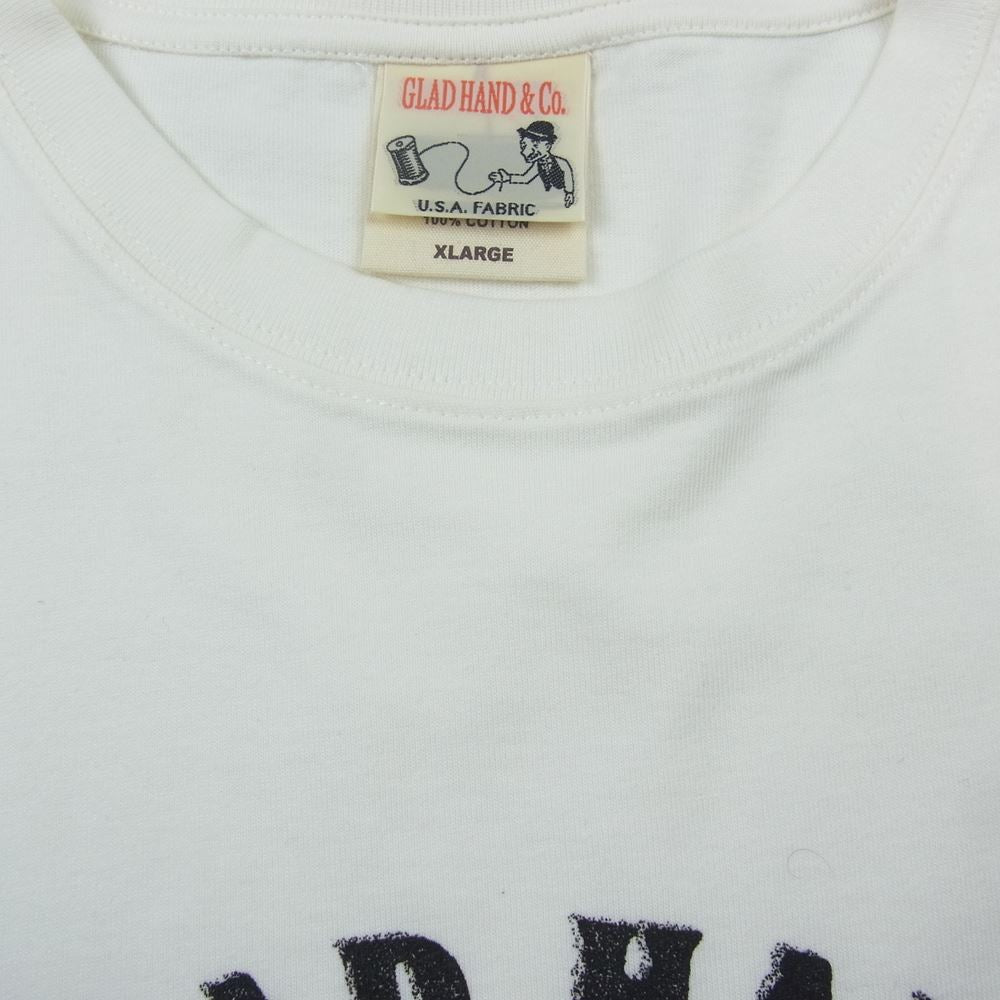 GLADHAND & Co. グラッドハンド RICH COMPANY リッチ カンパニー 半袖 クルーネック Tシャツ ホワイト系 XL【中古】