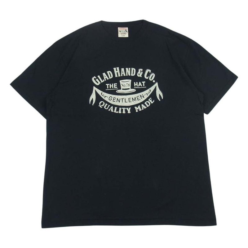 GLADHAND & Co. グラッドハンド RICH COMPANY リッチ カンパニー 半袖 クルーネック Tシャツ ブラック系 XL【中古】