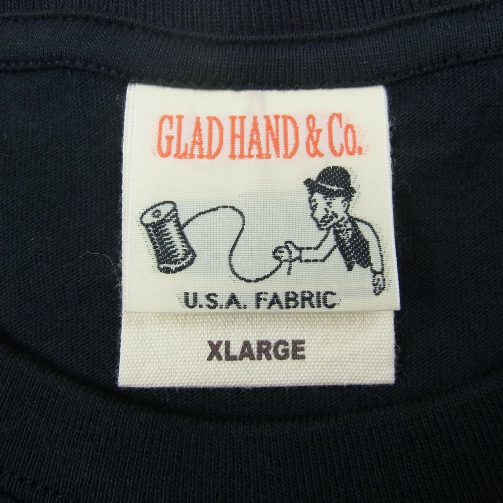 GLADHAND & Co. グラッドハンド RICH COMPANY リッチ カンパニー 半袖 クルーネック Tシャツ ブラック系 XL【中古】