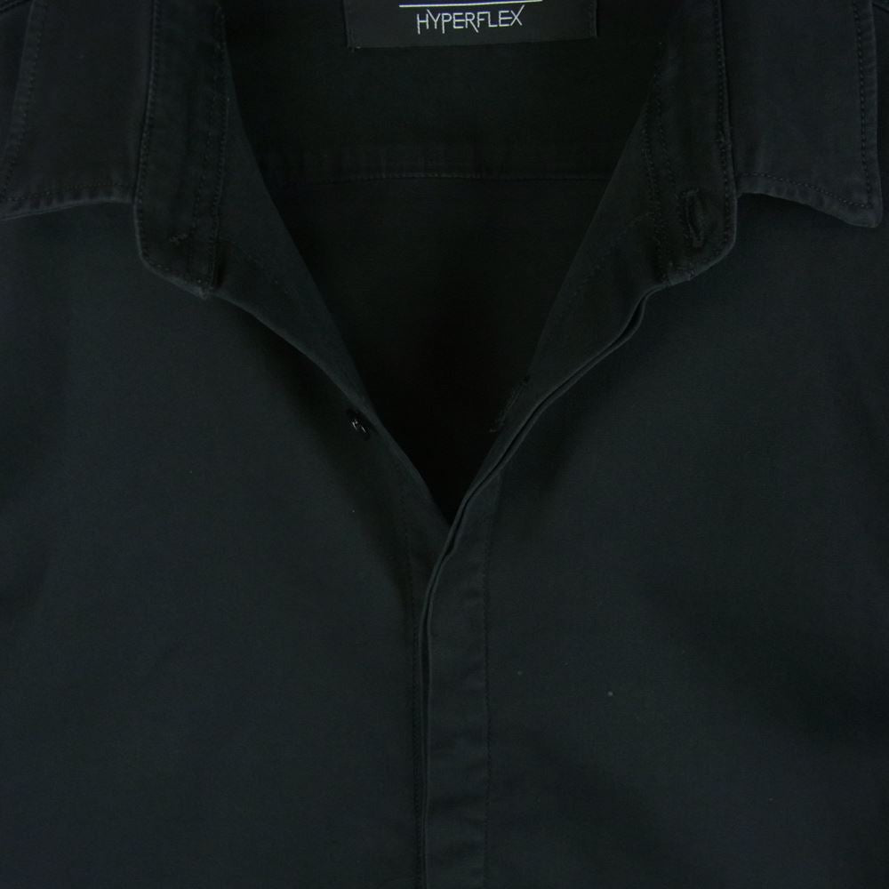 REPLAY リプレイ 514914159 国内正規品 HYPERFLEX ハイパーフレックス 7.5オンス 比翼 ストレッチ 長袖 シャツ ブラック系 L【中古】