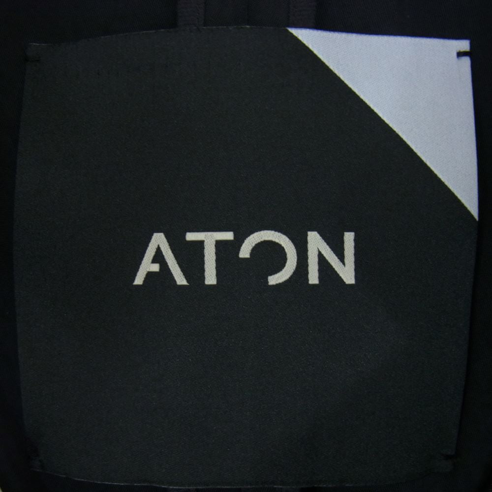 エイトン SHRINK NYLON NY TRENCH COAT シュリンク ナイロン トレンチコート ブラック系 04【中古】