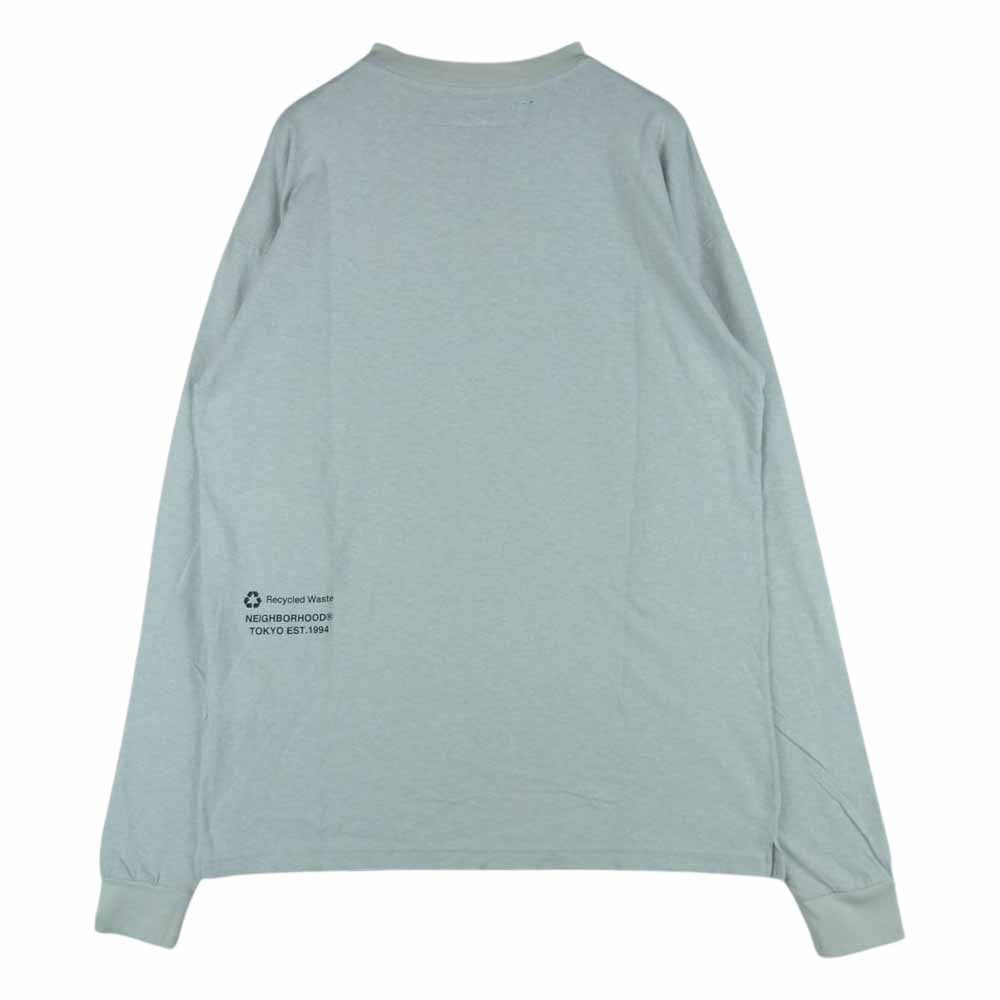 NEIGHBORHOOD ネイバーフッド 23SS 231LPNH-CSM03 LOGO PRINT CREWNECK LS ロゴ プリント クルーネック ロンT ロングスリーブ 長袖 Tシャツ グレー系 S【極上美品】【中古】
