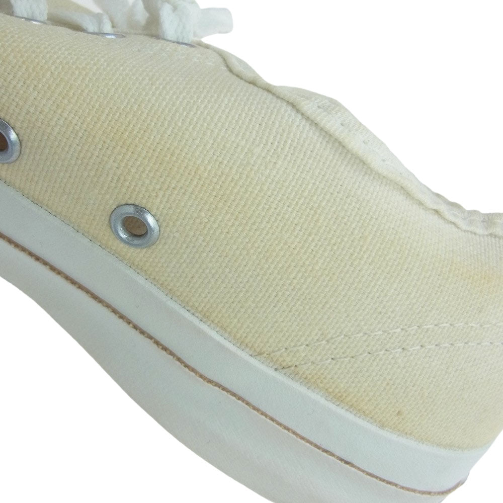 CONVERSE コンバース 80s 90s ヴィンテージ USA製 ジャックパーセル ホワイト 青ひげ 米国製 クリーム色系 7.5【中古】