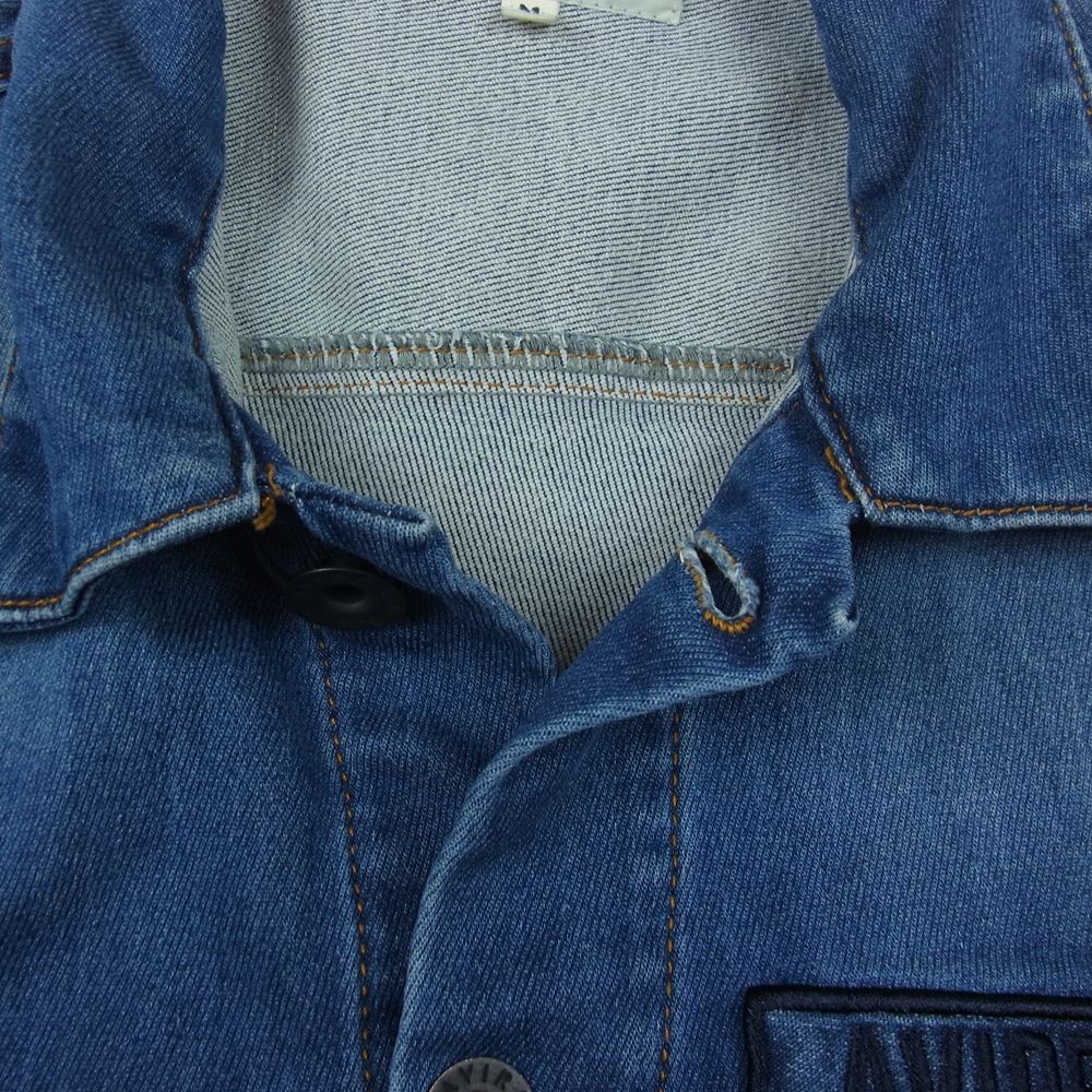 AVIREX アヴィレックス 6192138 TYPE BLUE タイプブルー JOG DENIM STRETCH JACKET ジョグ デニム ストレッチ ジャケット インディゴブルー系 M【中古】