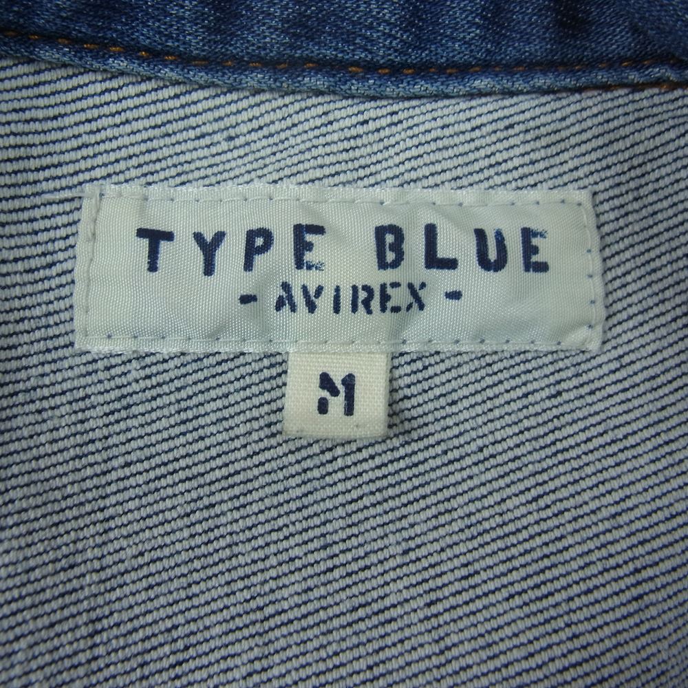 AVIREX アヴィレックス 6192138 TYPE BLUE タイプブルー JOG DENIM STRETCH JACKET ジョグ デニム ストレッチ ジャケット インディゴブルー系 M【中古】