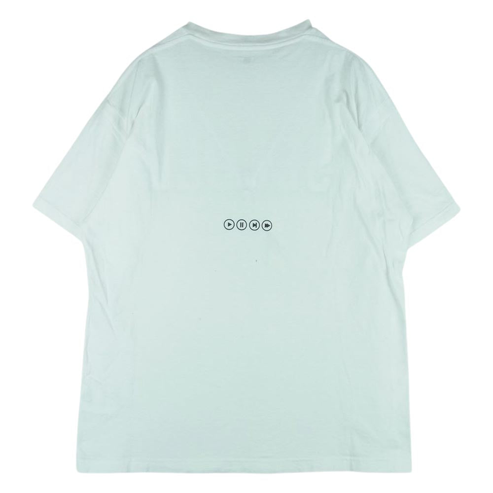 シークエル 23SS SQ-23SS-ST-02 ロゴ プリント 半袖 Tシャツ コットン 日本製 ホワイト系 M【中古】
