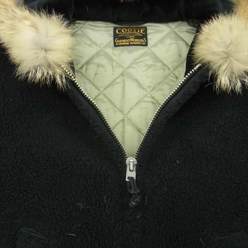 COOTIE クーティー コヨーテファー チロリアン ボア ジャケット ポリエステル 日本製 ブラック系 L【中古】
