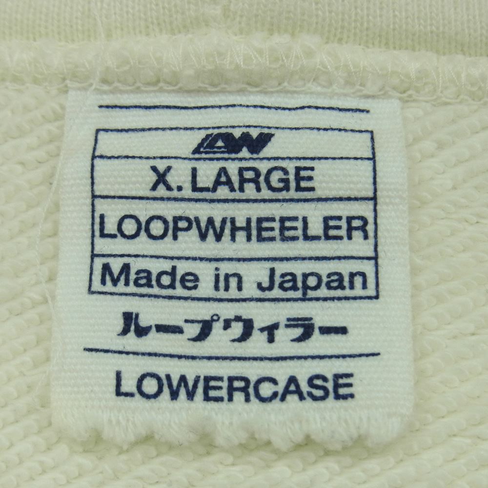 LOOPWHEELER ループウィラー LOWERCASE ロワーケース ライトツリウラケ フーディー パーカー オフホワイト系 XL【中古】