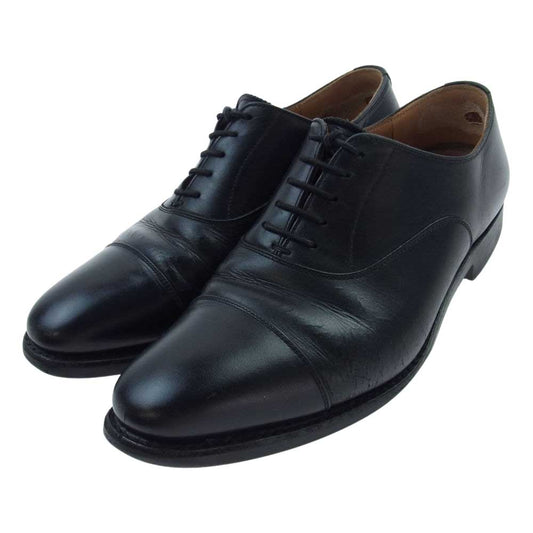 SCOTCH GRAIN スコッチグレイン 2726 シャインオアレイン キャップトゥ ドレス ビジネス シューズ ブラック系 25cm【中古】