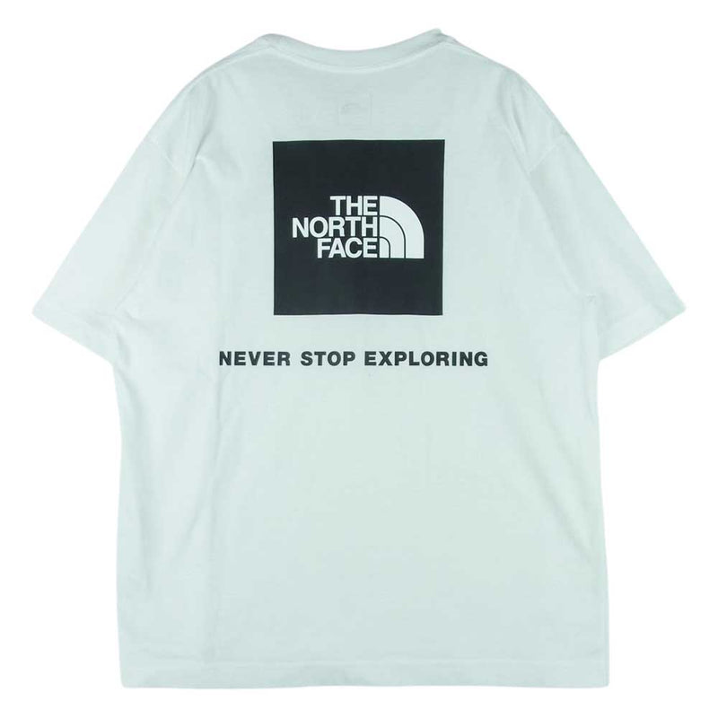 THE NORTH FACE ノースフェイス NT32350 Back Square Logo TEE ショート スリーブ バック スクエアー ロゴ 半袖 Tシャツ ホワイト系 M【新古品】【未使用】【中古】