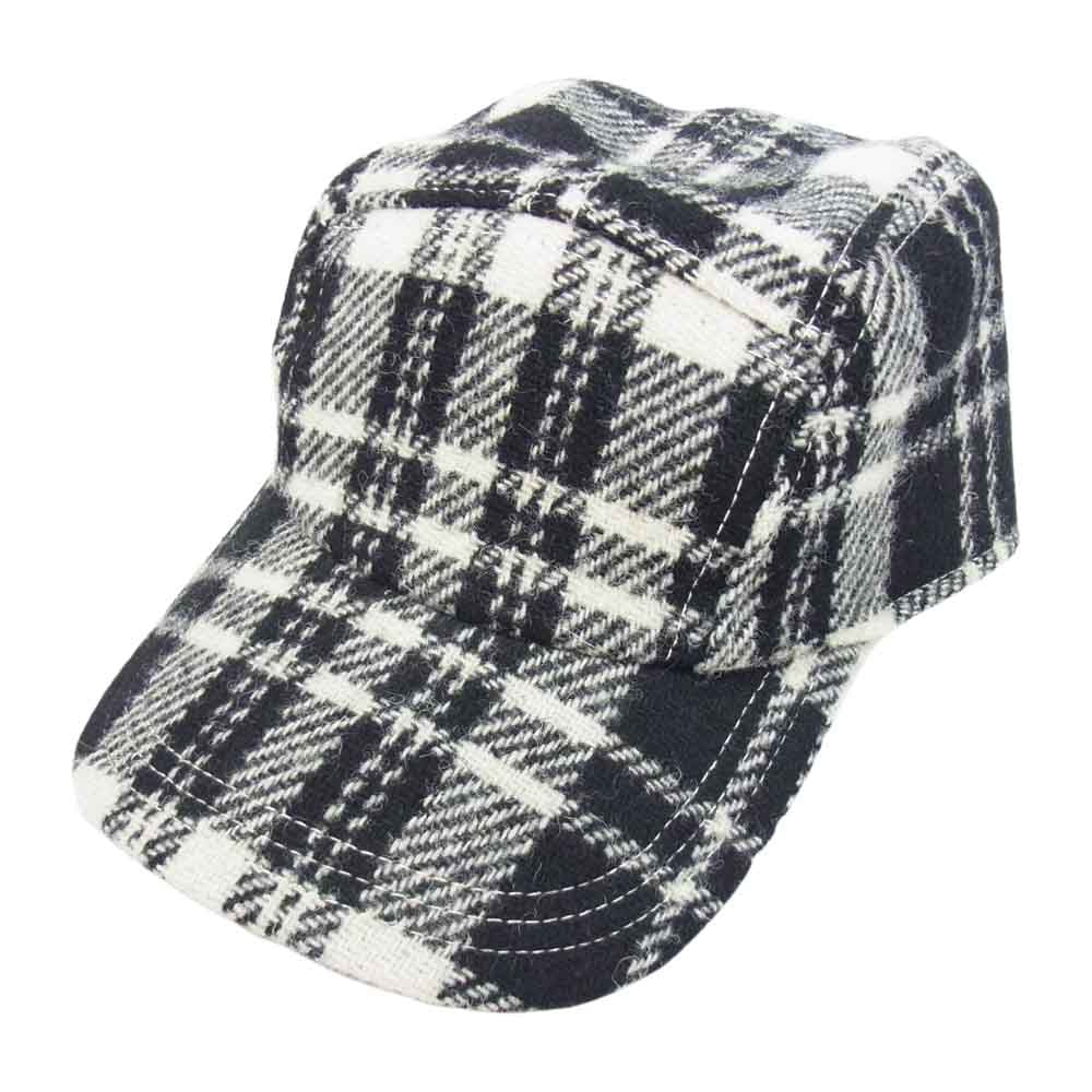 オーエーエムシー × Harris Tweed ハリスツイード キャップ ブラック系【中古】