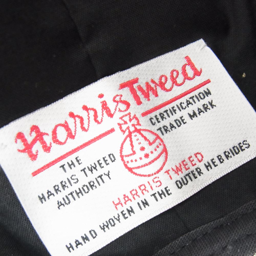 オーエーエムシー × Harris Tweed ハリスツイード キャップ ブラック系【中古】