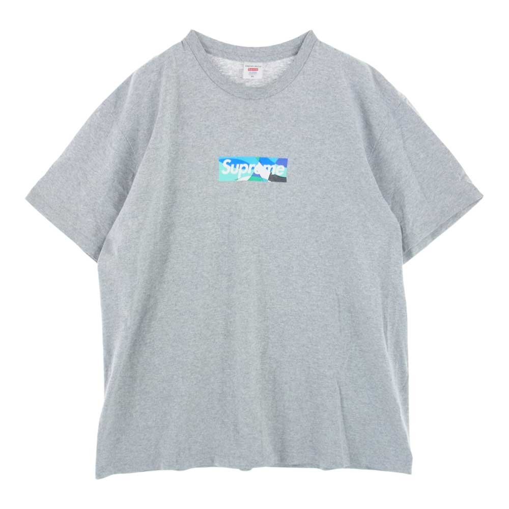 Supreme シュプリーム 21SS Emilio Pucci Box Logo Tee エミリオプッチ ボックス ロゴ プリント 半袖 Tシャツ グレー系 XL【中古】
