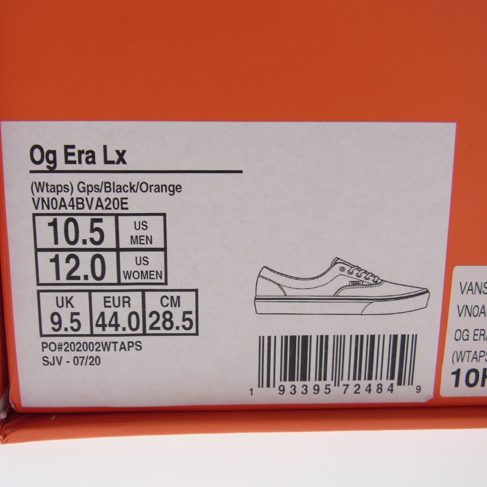 WTAPS ダブルタップス 20AW VN0A4BVA20E × VANS OG ERA LX バンズ エラ スエード スニーカー ブラック系 US10.5 (28.5cm)【中古】