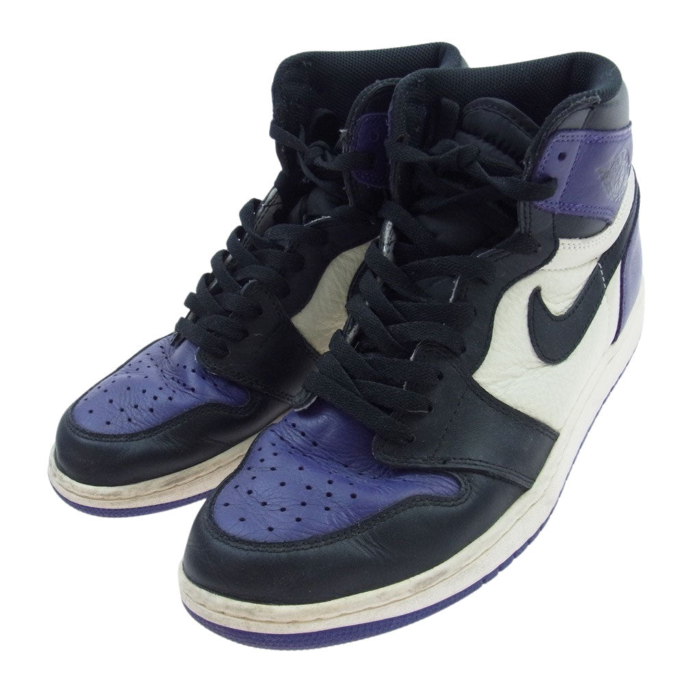 NIKE ナイキ 555088-501 Air Jordan 1 Retro High OG Court Purple エア ジョーダン ワン レトロ ハイ OG コートパープル パープル系 28.5cm【中古】