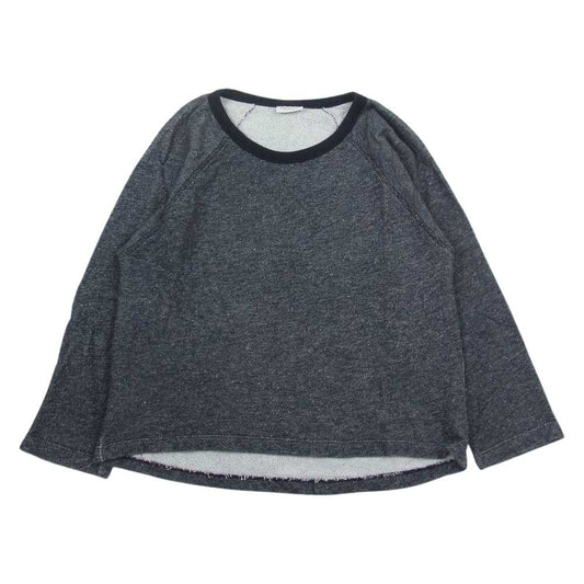 DRIES VAN NOTEN ドリスヴァンノッテン 国内正規品 メランジ ラグランスリーブ クルーネック スウェット ブラック系 S【中古】