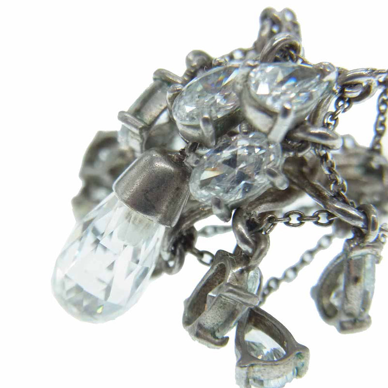 Justin Davis ジャスティンデイビス SEJ015 CHANDELIER CLEAR シャンデリア クリア ドロップ ピアス 片耳用 シルバー系【中古】