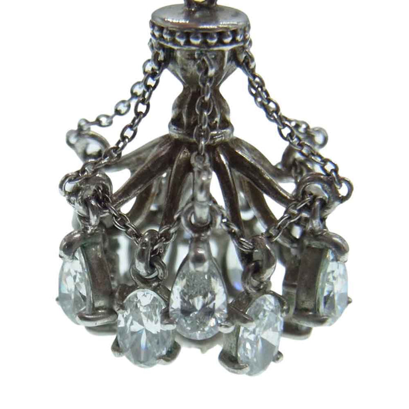 Justin Davis ジャスティンデイビス SEJ015 CHANDELIER CLEAR シャンデリア クリア ドロップ ピアス 片耳用 シルバー系【中古】