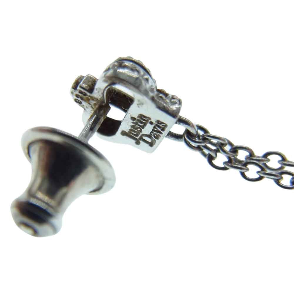 Justin Davis ジャスティンデイビス SEJ015 CHANDELIER CLEAR シャンデリア クリア ドロップ ピアス 片耳用 シルバー系【中古】