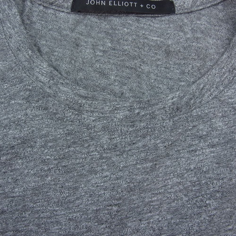 JOHN ELLIOTT メランジ 霜降り ロング カットソー Tシャツ グレー系 1【中古】