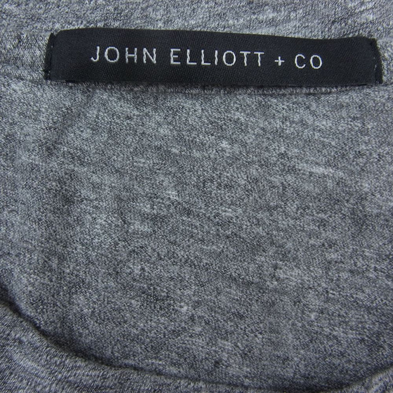 JOHN ELLIOTT メランジ 霜降り ロング カットソー Tシャツ グレー系 1【中古】