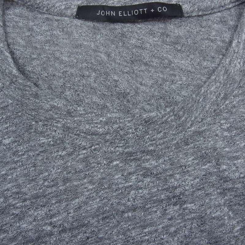 JOHN ELLIOTT メランジ 霜降り ロング カットソー Tシャツ グレー系【中古】