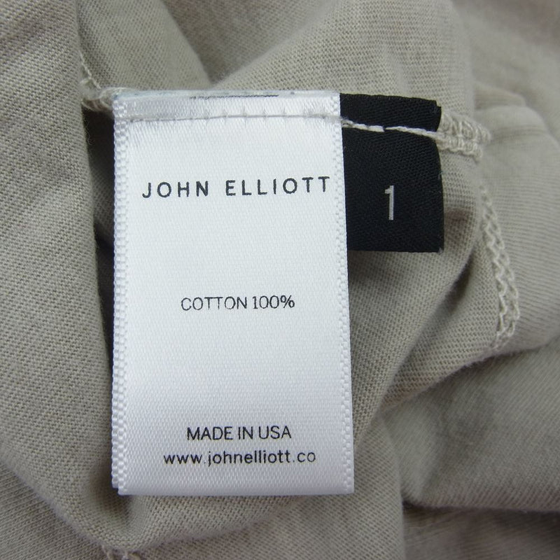 JOHN ELLIOTT 半袖 Tシャツ カットソー ベージュ ベージュ系 1【中古】