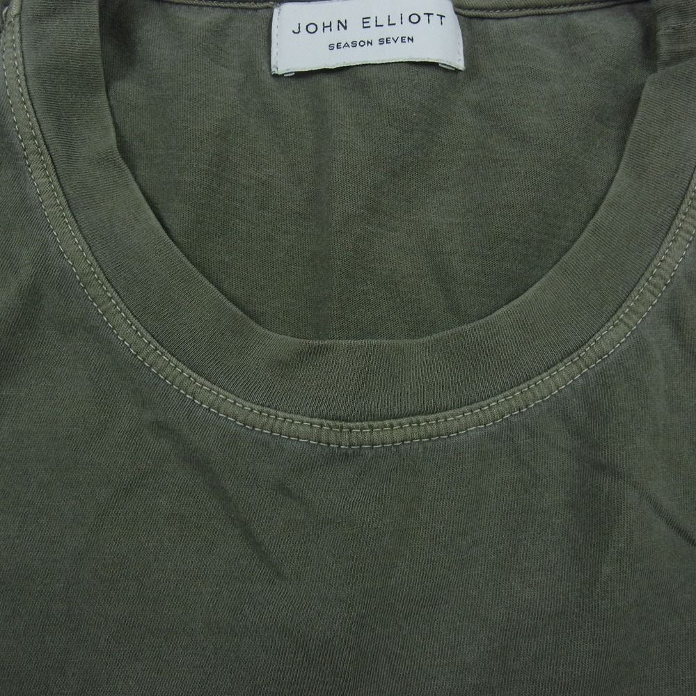 JOHN ELLIOTT ガーメントダイ 製品染め 半袖 Tシャツ グリーン カーキ系【中古】
