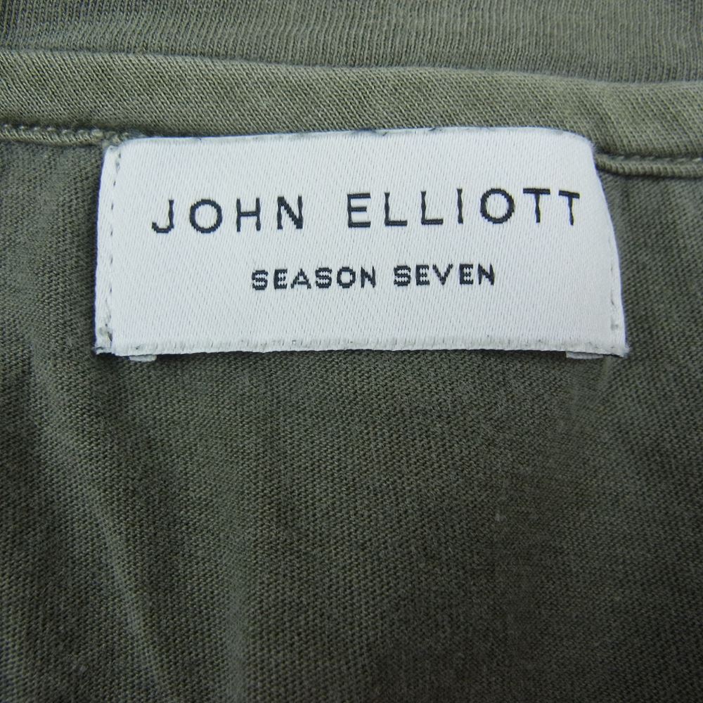 JOHN ELLIOTT ガーメントダイ 製品染め 半袖 Tシャツ グリーン カーキ系【中古】