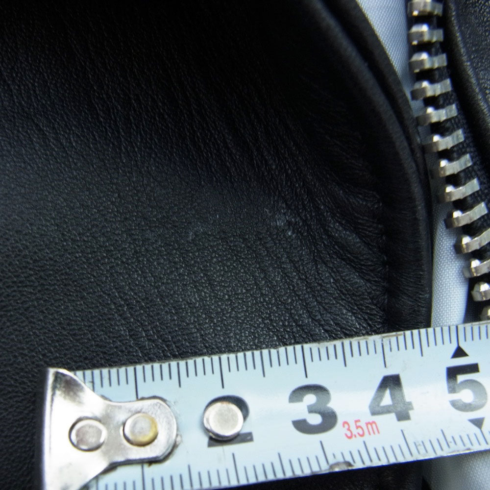 SOPHNET. ソフネット 16SS SOPH-160035 × Schott ショット ONESTAR RIDERS JACKET ワンスター レザー ダブルライダース ジャケット 襟裏袖口黄色 ブラック ブラック系 36【中古】