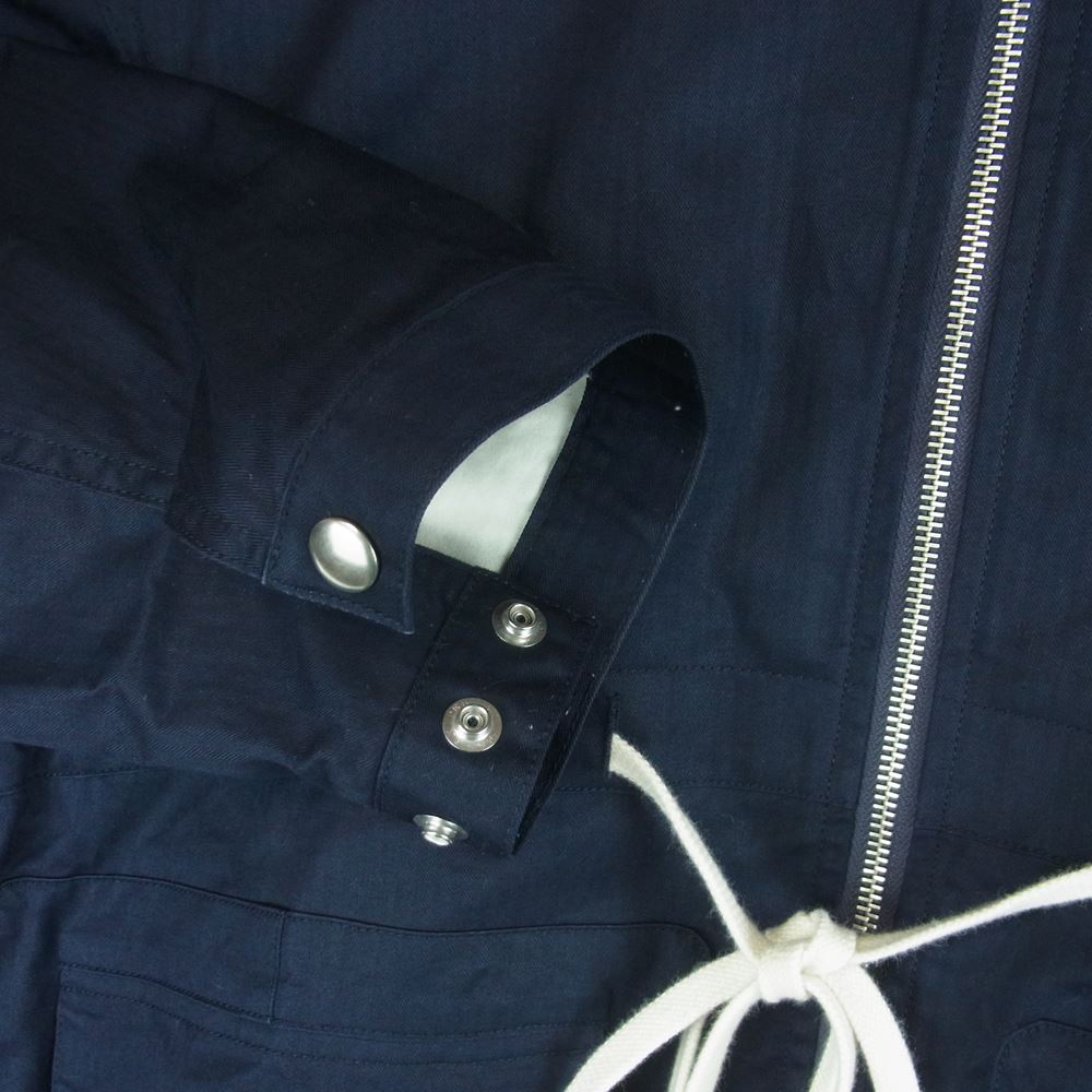 Scye サイ 1217-61054 MPB-173 3011B ノーカラー ヘリンボーン ジャケット コットン 日本製 ダークネイビー系 38【中古】