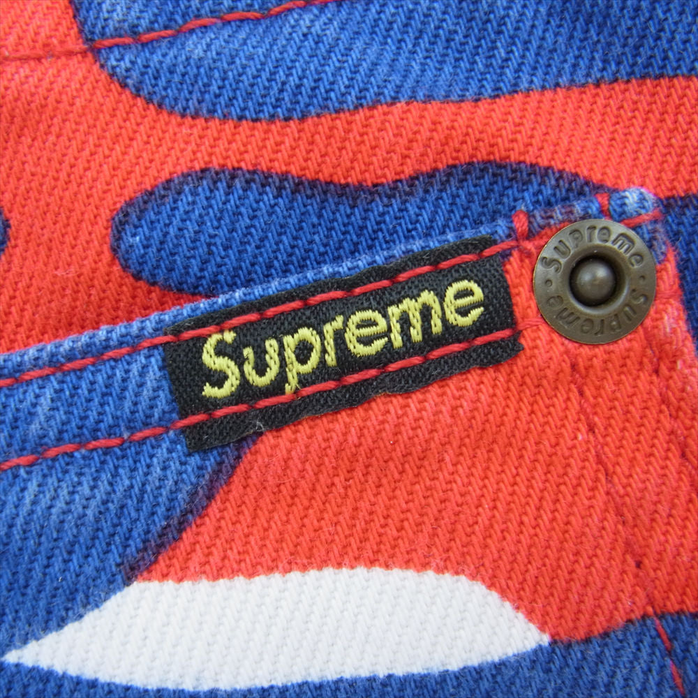 Supreme シュプリーム 22SS Cutoff Double Knee Denim Painter カットオフ ダブルニー ハーフ デニムパンツ ショーツ 32【中古】