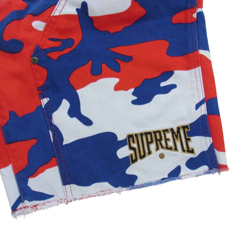 Supreme シュプリーム 22SS Cutoff Double Knee Denim Painter カットオフ ダブルニー ハーフ デニムパンツ ショーツ 32【中古】