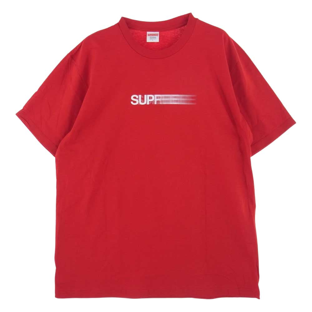 Supreme シュプリーム 23SS Motion Logo Tee モーションロゴ クルーネック 半袖 Tシャツ レッド系 L【極上美品】【中古】