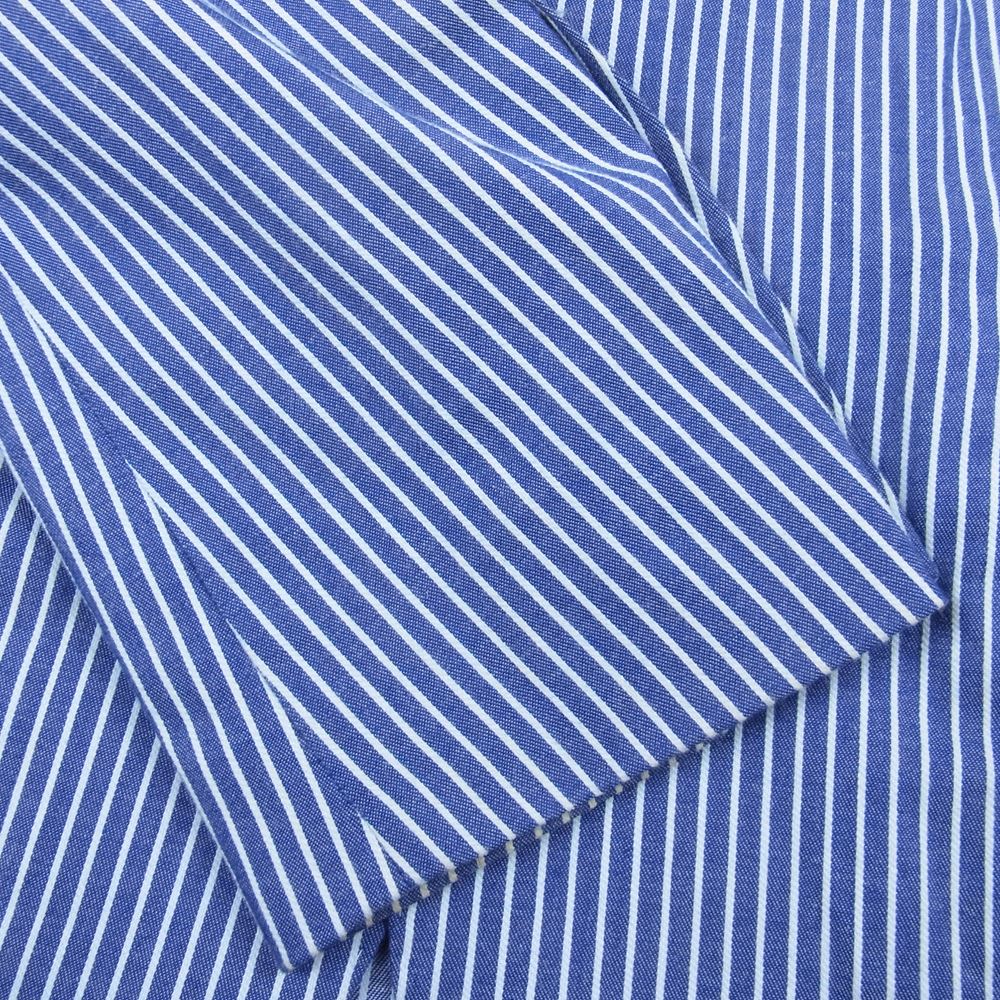 ロベルトペペ ストライプ テーラード ジャケット ブルー系【美品】【中古】