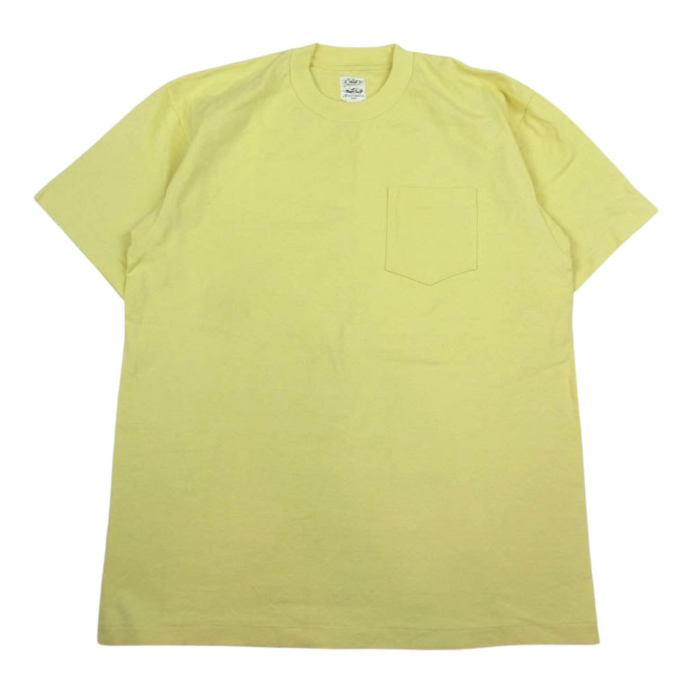 ANATOMICA アナトミカ MEN'S POCKET TEE 丸胴 クルーネック ポケット付き 半袖 Tシャツ イエロー系 S【中古】