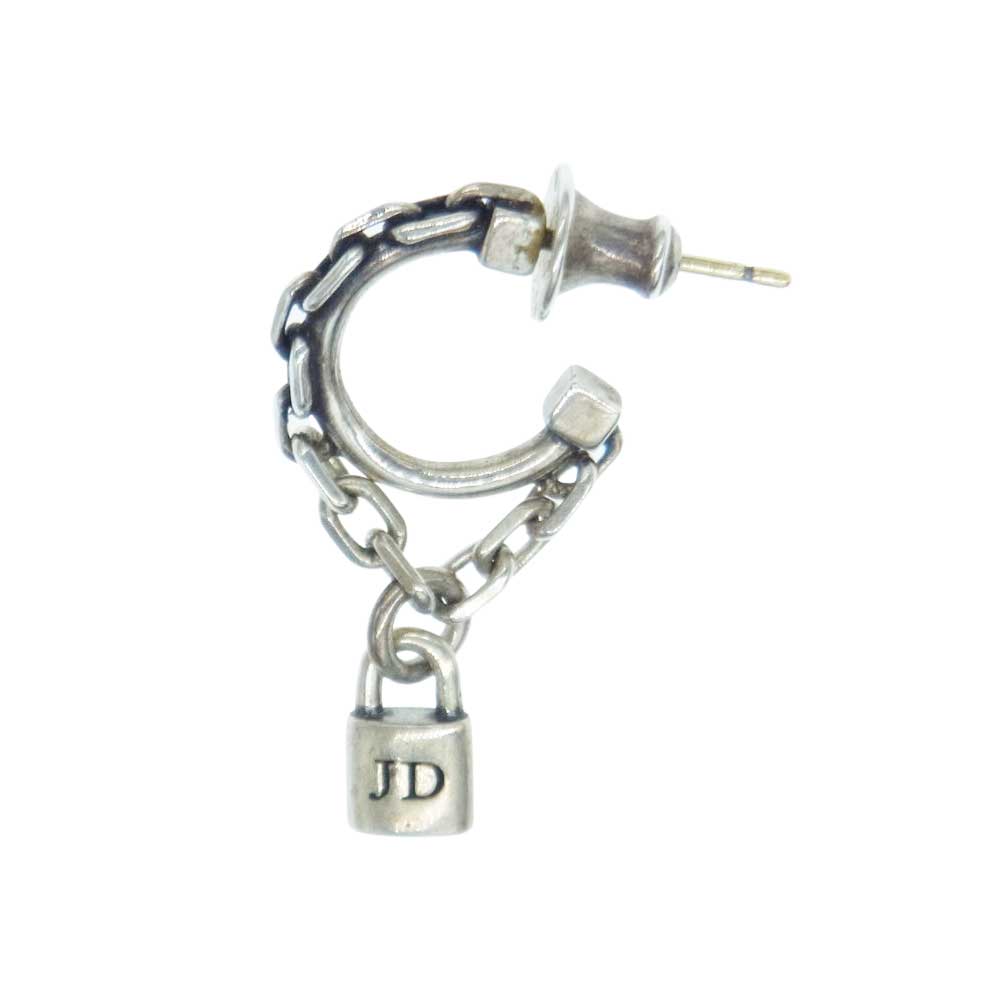 Justin Davis ジャスティンデイビス SEJ431 RITCHIE with LOCK 南京錠 チェーン フープ ピアス 片耳用 シルバー系【中古】