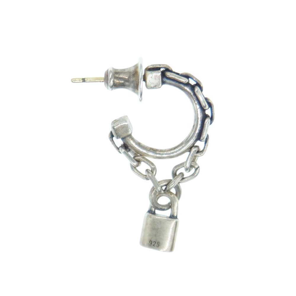 Justin Davis ジャスティンデイビス SEJ431 RITCHIE with LOCK 南京錠 チェーン フープ ピアス 片耳用 シルバー系【中古】