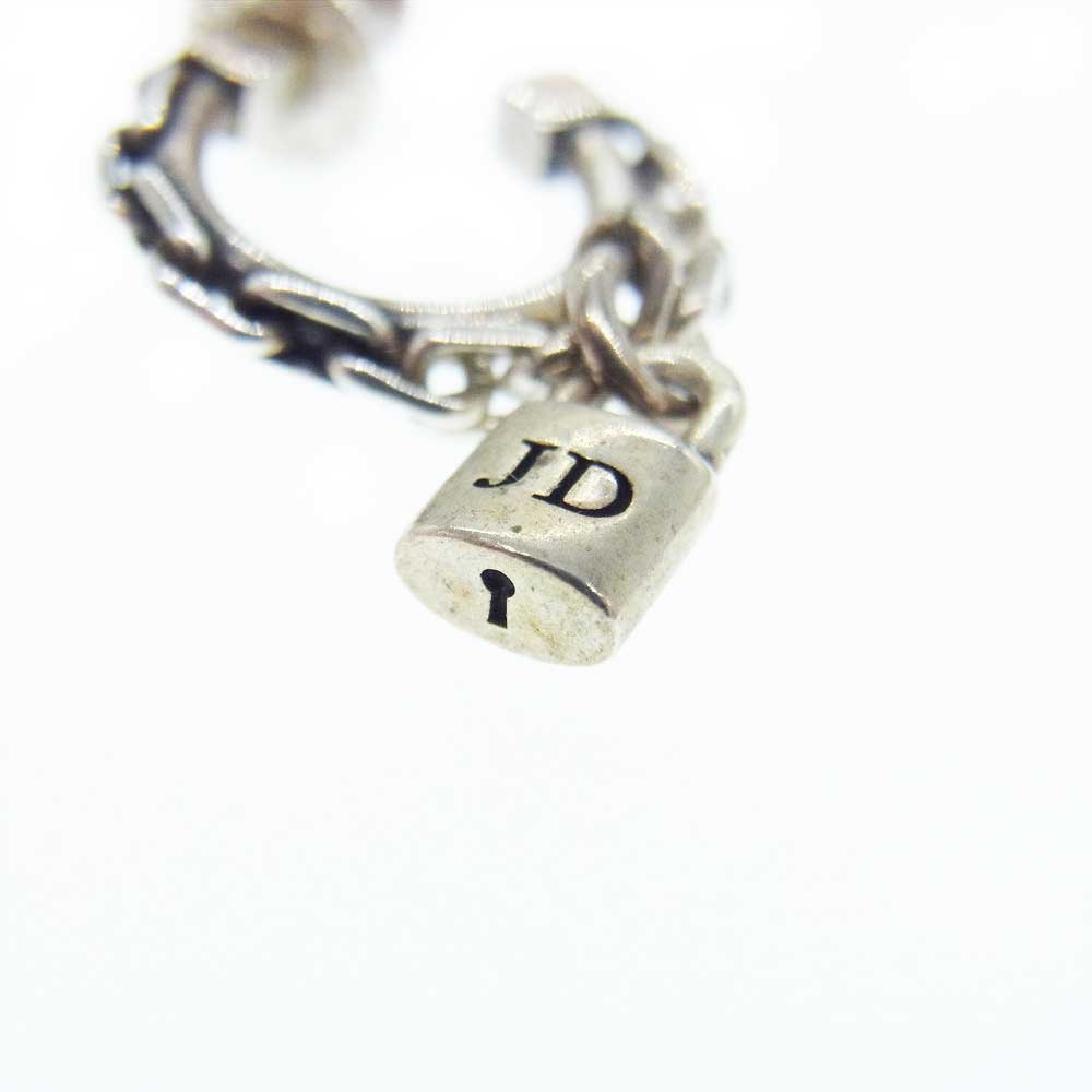 Justin Davis ジャスティンデイビス SEJ431 RITCHIE with LOCK 南京錠 チェーン フープ ピアス 片耳用 シルバー系【中古】