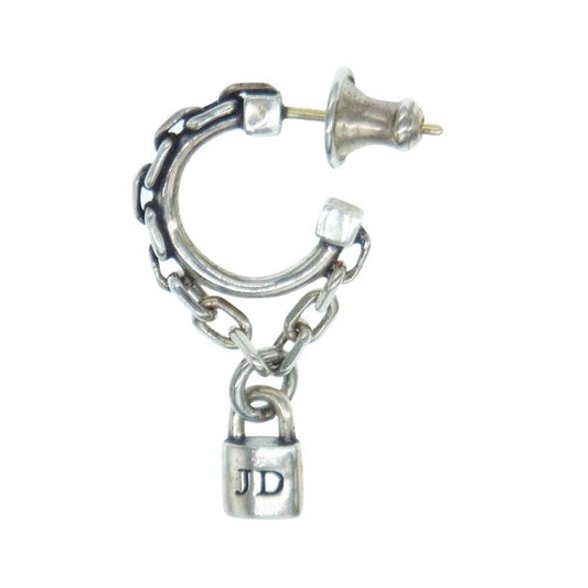 Justin Davis ジャスティンデイビス SEJ431 RITCHIE with LOCK 南京錠 チェーン フープ ピアス 片耳用 シルバー系【中古】