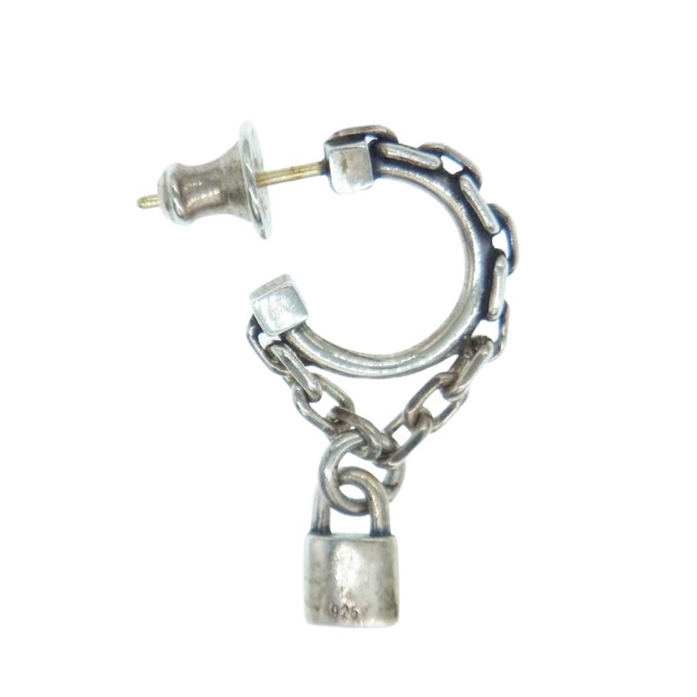 Justin Davis ジャスティンデイビス SEJ431 RITCHIE with LOCK 南京錠 チェーン フープ ピアス 片耳用 シルバー系【中古】