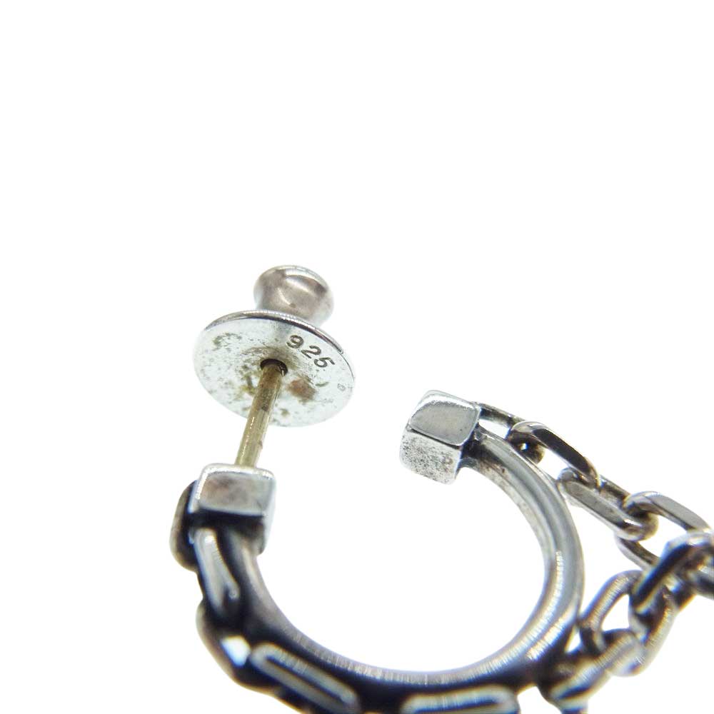 Justin Davis ジャスティンデイビス SEJ431 RITCHIE with LOCK 南京錠 チェーン フープ ピアス 片耳用 シルバー系【中古】