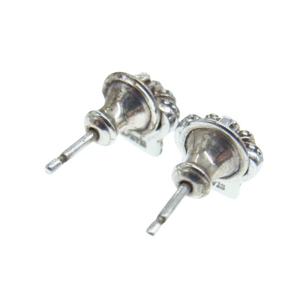 Justin Davis ジャスティンデイビス SEJ016 TINY CROWN EARRING タイニー クラウン イヤリング スタッド ピアス 両耳用 シルバー系【中古】