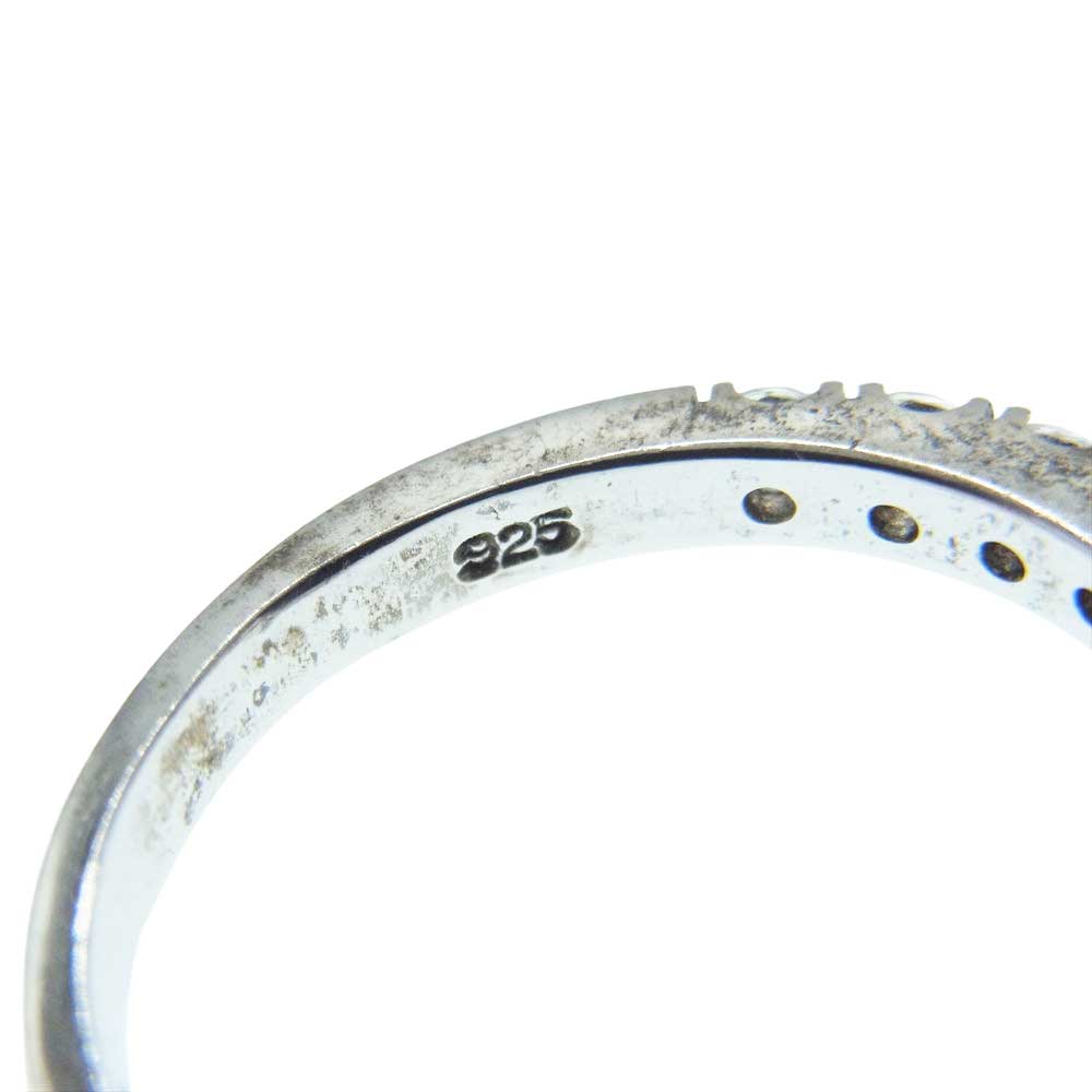 Justin Davis ジャスティンデイビス AUDREY DIAMOND/CLEAR ホワイトパール オードリー ダイヤモンド クラウン リング シルバー系 14号【中古】