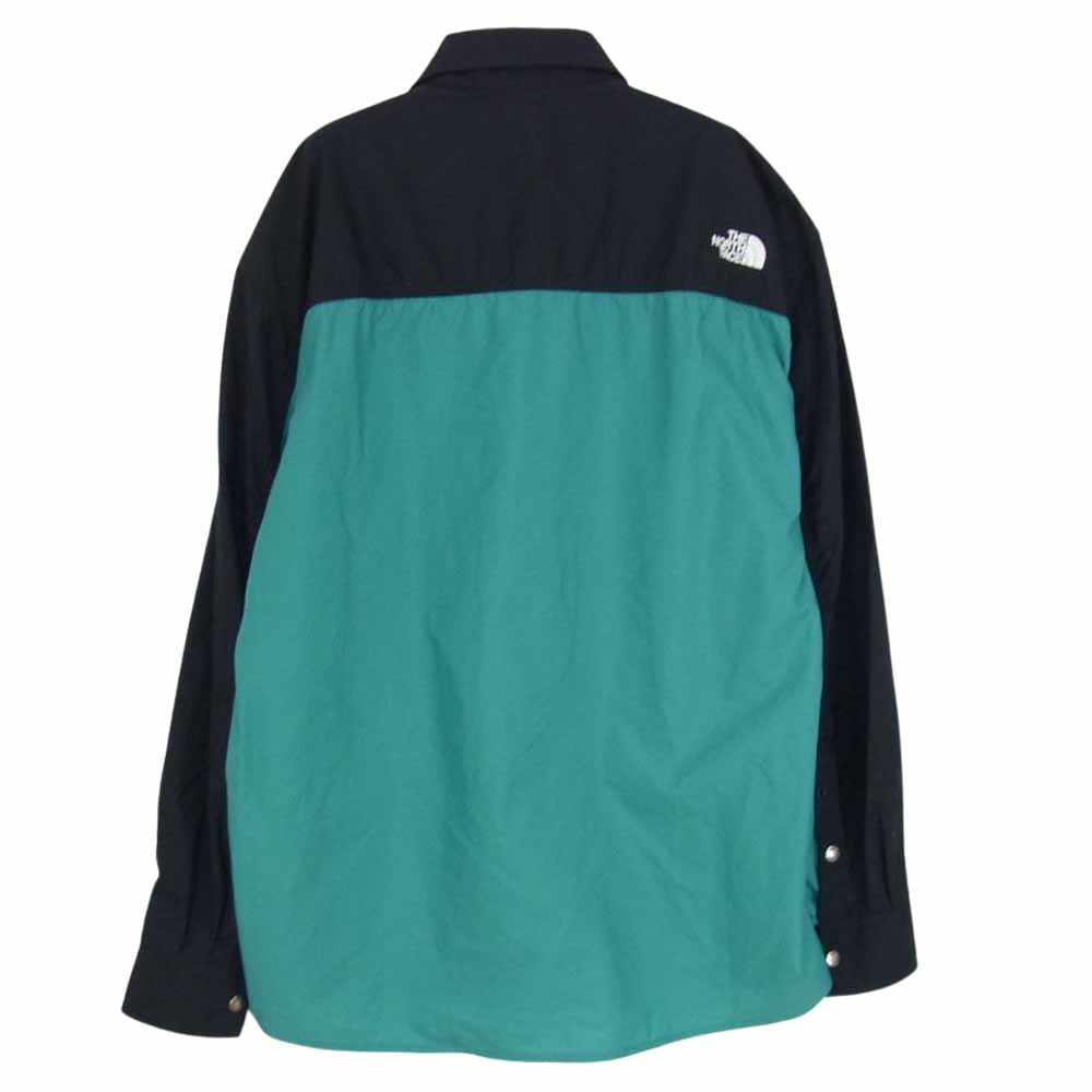 THE NORTH FACE ノースフェイス NR11961 L/S Nuptse Shirt 長袖 ヌプシ シャツ グリーン系 M【中古】