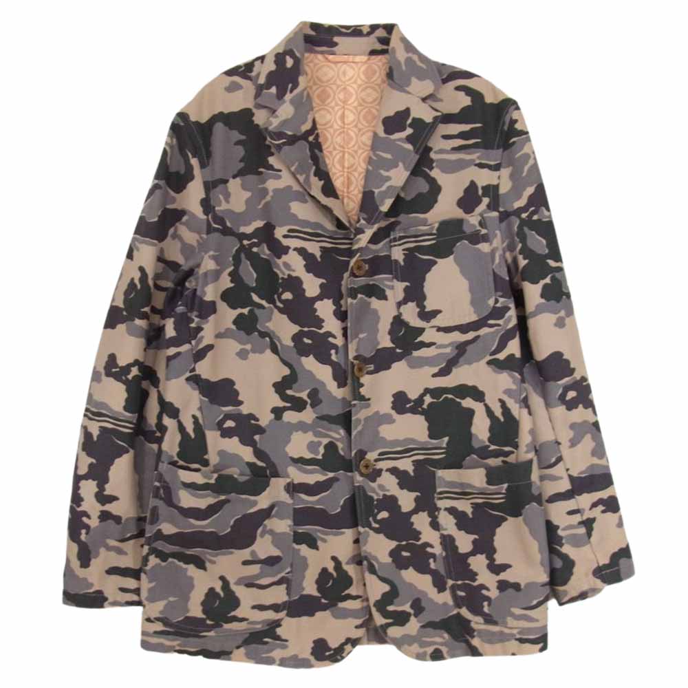 EVISU エヴィス カモ柄 ストレッチ テーラード ジャケット マルチカラー系 4【中古】